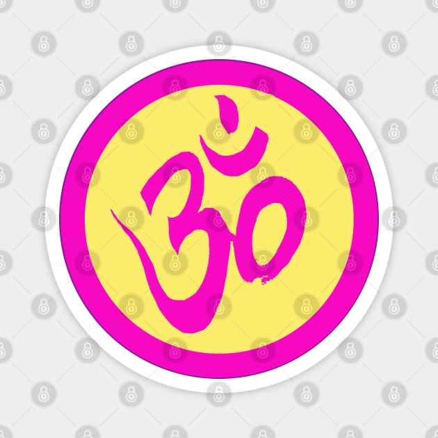 Spiritual Awakening OM Yoga Meditation Magnet by PlanetMonkey